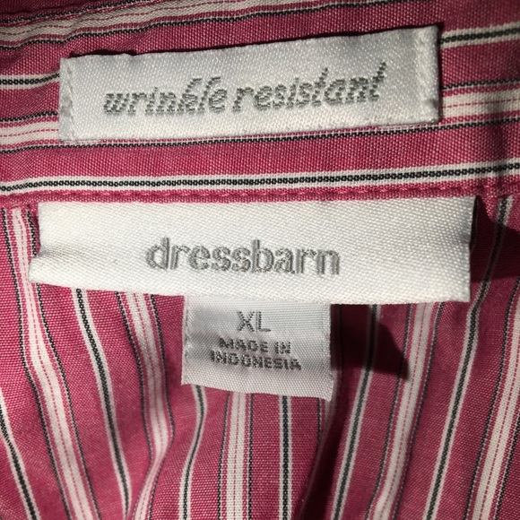 dressbarn Striped Button Down Blouse Flannel Size XL Extra Large - Picture 3 of 3
